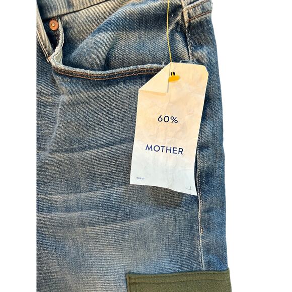 NWT Mother  60 Joggers Denim Ballon Jeans Size 27 - Picture 3 of 7
